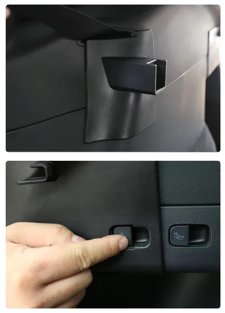 Tronco Cappelliera Coperchi Copertura per Bagagliaio Posteriore per Tesla per Model Y 2020-2024 Tenda Divisoria Oscurante Accessori di Sicurezza Posteriore Copribagagli(Nero)
