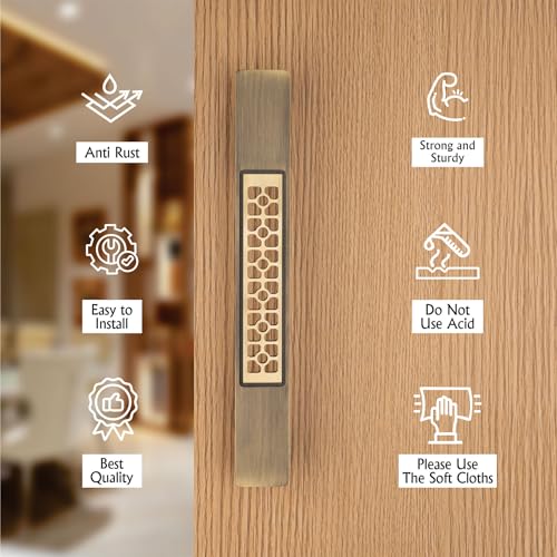 Image of COMPASS 12 inch Stainless Steel 304 Grade Main Door Handle | Door Handles for Main Door | Pull Handles for All The Doors of House | Office | Hotels, Antique Finish| 105