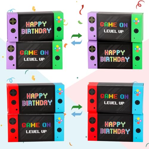 Adecortalk VIDEO GAME PARTY FAVOR BAGS Video Game Party Favor Boxes - 16 Pcs Game On Theme Gifts Boxes For Boys Kids Video Game Birthday Party Decorations Video Game Controller Shape Gift Boxes Supplies Goodie Boxes Supplies Party Supplies thumb #4