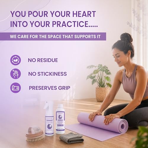 Image of Flexies Foaming Yoga Mat Cleaner Refill Pack | Plant-Based Foaming Spray | Deep Cleans Yoga and Pilates Mats, 6.76 fl oz, Lavender
