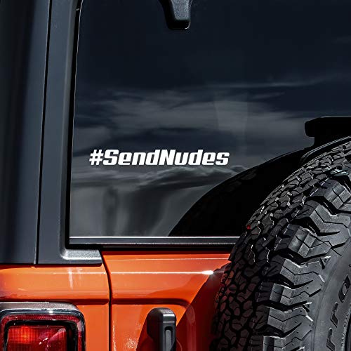 Sendnudes Funny Decal Vinyl Sticker Auto Car Truck Wall Laptop | White | 8