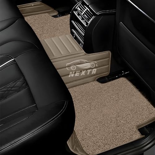 Image of 10D Car Floor Mat for Tata Punch Ev (Model 2026) | Nappa Leather | Luxurious & Elegant Look | 100% Waterproof and Washable | Custom Fitted |- Full Beige