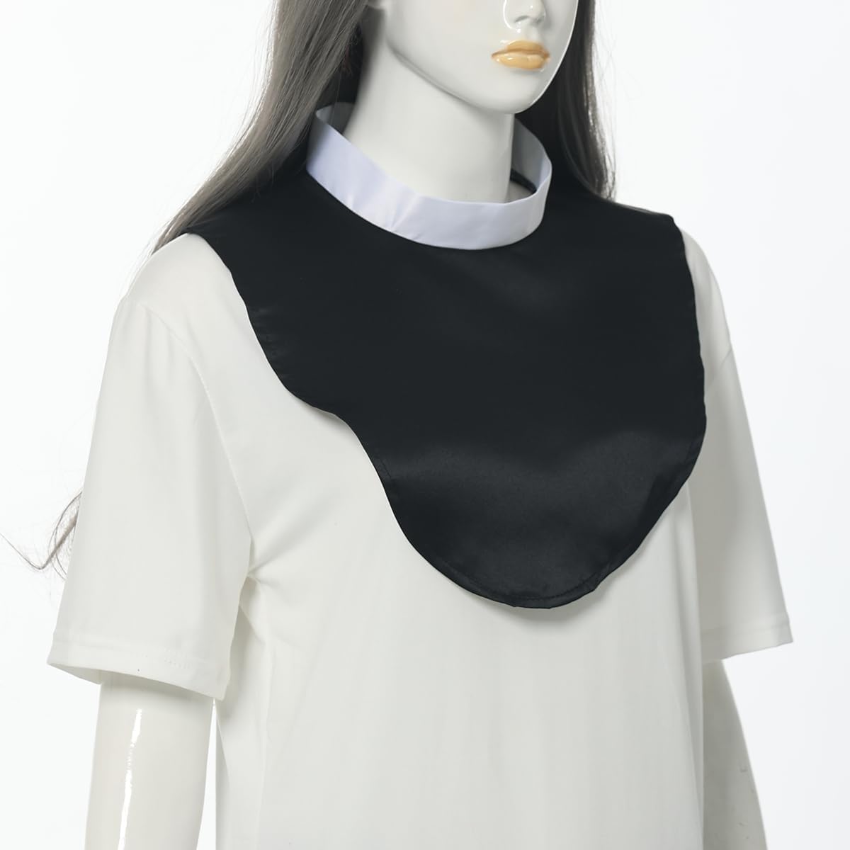 BLESSUME Clergy Shirt Dickey Collar Clerical Priest Shirt Collar Mini Shirt Front Adjust Neckline