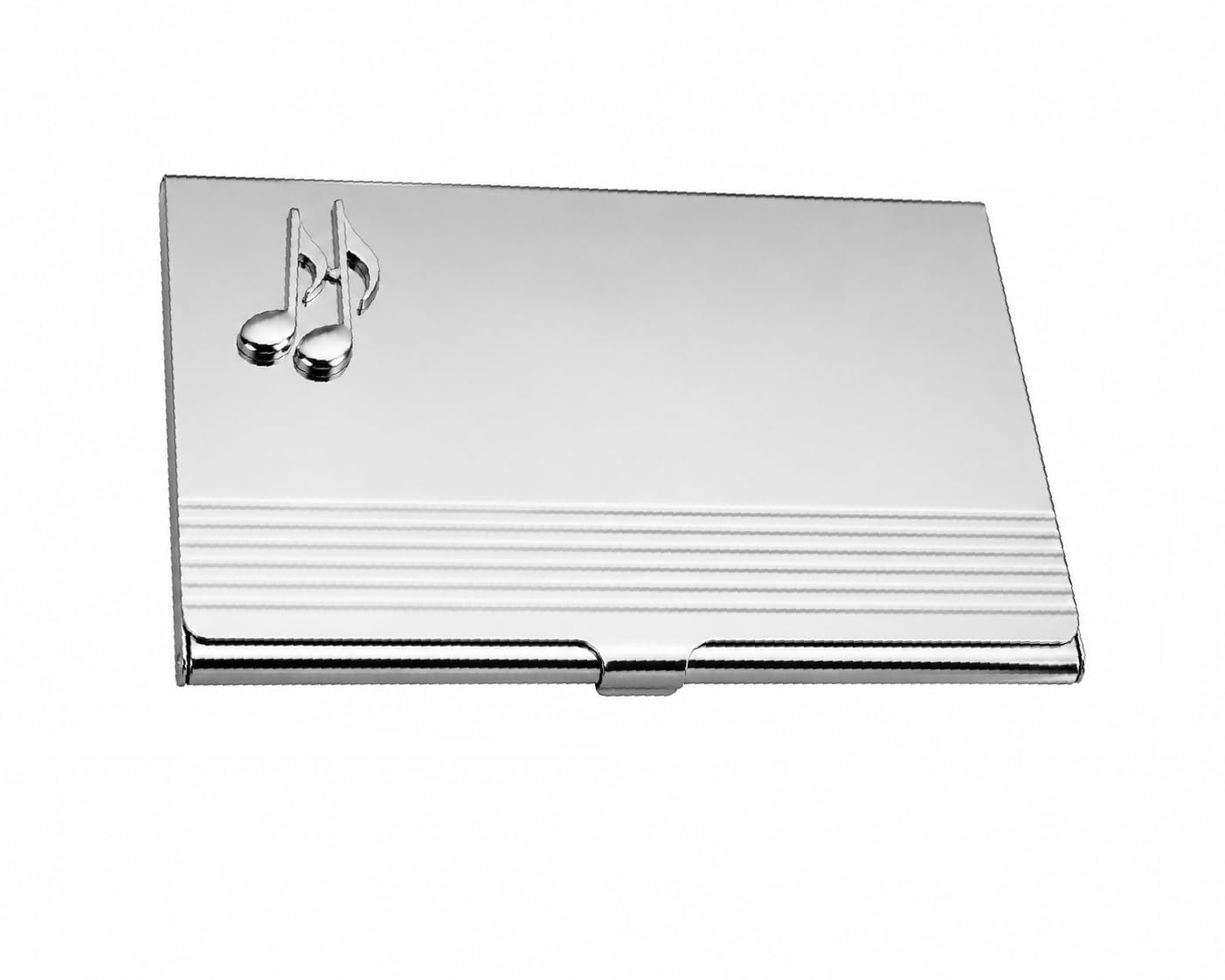 Premier Life Store Quaver Business Card Holder – Onyx Art BC05 Premium Music Note Business Card Case, Metal Card Holder for Musicians, Music Teachers & Professional Networking