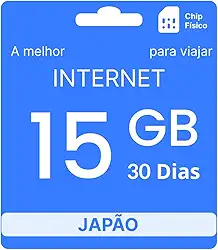 Chip Internacional Japão - 15GB - 30 Dias - simfinity