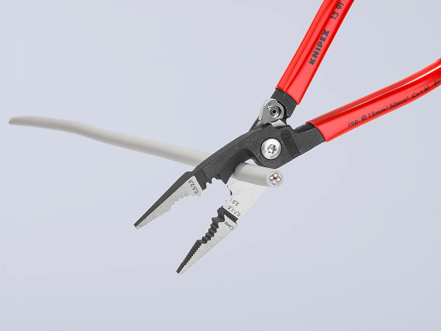 Knipex Pince pour installations électriques gainées en plastique 200 mm, 13 91 200