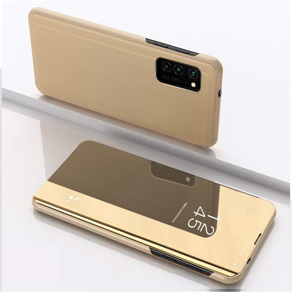 Custodia Portafoglio LEMAXELERS Per IPhone 13 – Cover Con Finestra Trasparente, Specchio, Stand, In PU Oro – Sottile E Flip - 4