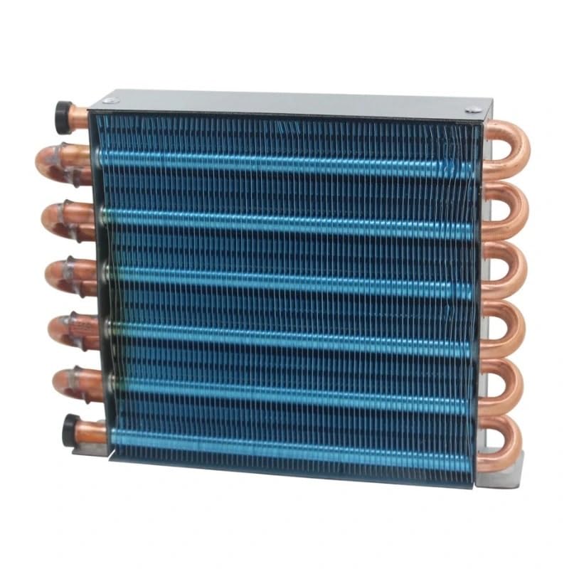 Kühlschrankkondensator, Gefrierschrank, Luftgekühlt, Wassergekühlt, Aluminium | 7-mm-Lamellen- und Kupferrohr-Wärmetauscher mit kleinem Gehäuse(B)