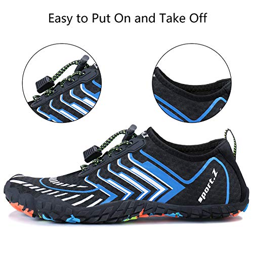 Image of MAYZERO Water Shoes Men Women Swim Surf Shoes Beach Pool Shoes Wide Toe Hiking Aqua Shoes Winter House Slippers