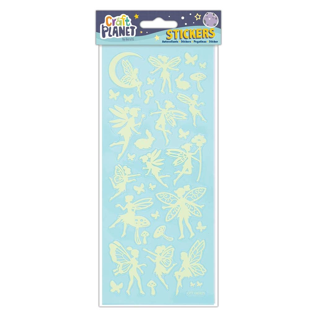 Craft Planet Stickers, Multi-Colour, One Size, Glow in the Dark