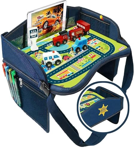 Coolmum-2-in-1-Kids-Toddler-Travel-Tray-Back-Seat-Organizer--Foldable-Waterproof-Car-Tray-with-Tablet-Holder-Cup-Holder-Storage-Pockets-for-Road-Trips-Airplane-Premium-Blue Coolmum 2-in-1 Kids Toddler Travel Tray & Back Seat Organizer — Foldable Waterproof Car Tray with Tablet Holder, Cup Holder, Storage Pockets for Road Trips & Airplane (Premium Blue) - Image 1