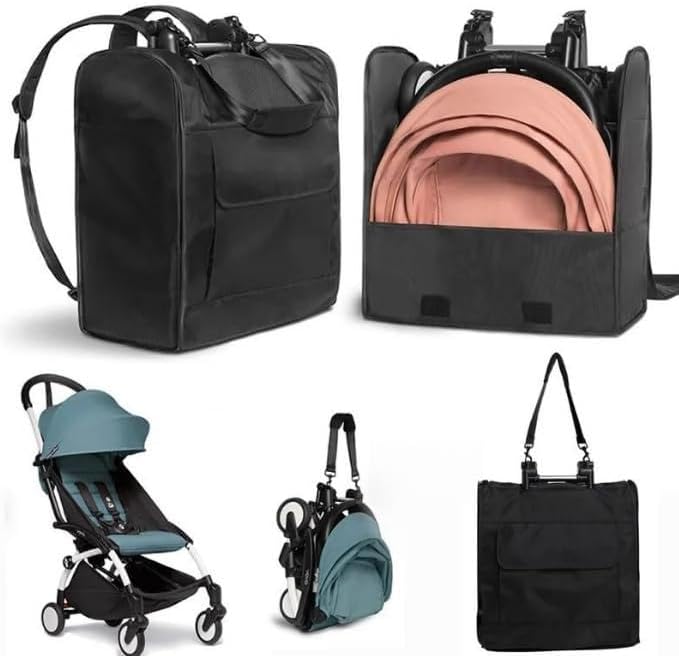 Baby stroller travel bag storage bag, three in one storage bag that can be lifted, carried, and slung diagonally, 18.9in * 18.9in * 9in
