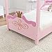 KidKraft Wooden Princess Toddler Four-Poster Bed with Crown Accents, Children's Furniture - Pink, Gift for Ages 15 mo+