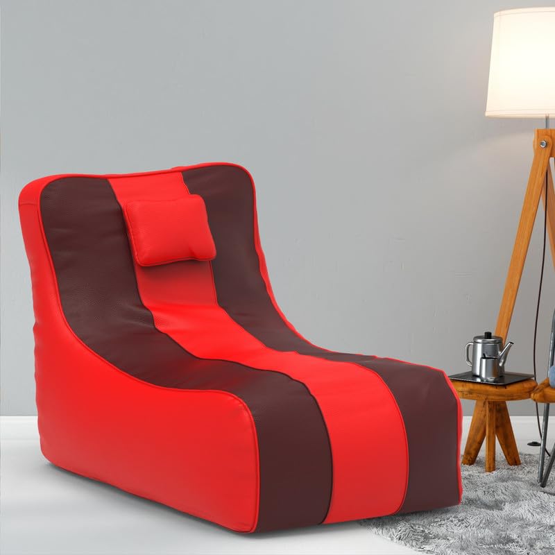 Biggie Bean Bag Cover XXXXXL Lounger Bean Bag - Official : SerenityRest Bean Bag Lounger Color : Red Maroon-image-9