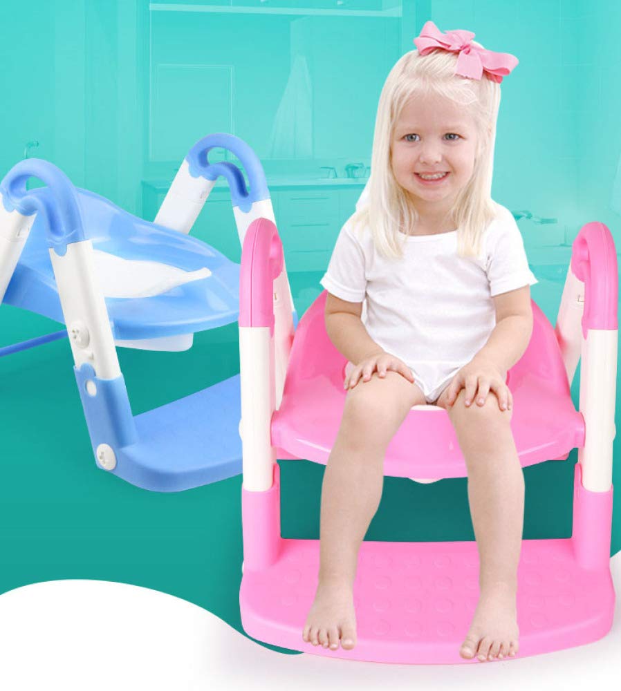 Reductor De WC Portatil, Asiento De Entrenamiento 3-in-1 Potty Travel Potty Y Toilet,Pink