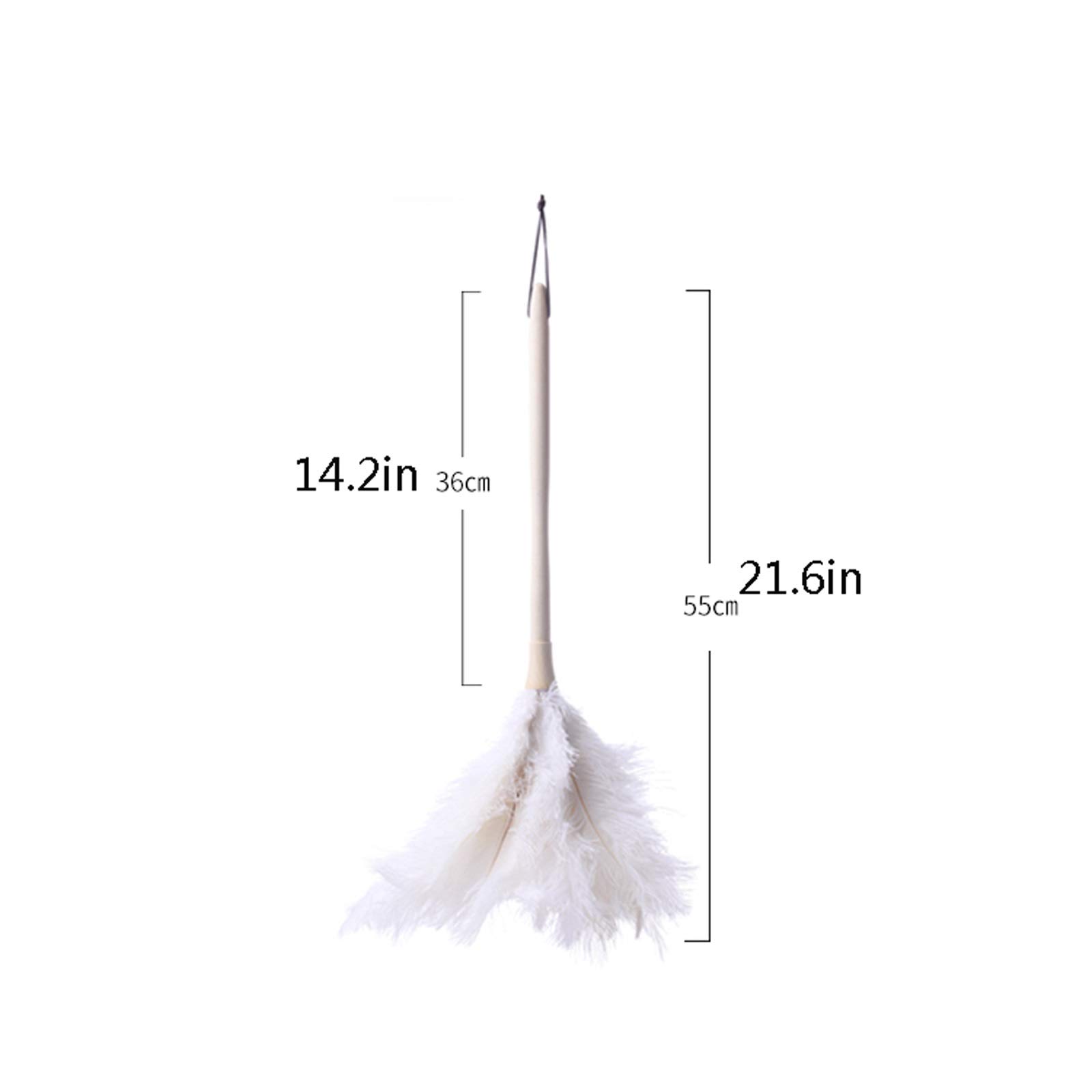 Plumeau, Brosse À Poussière Plumeau De Plumes D'autruche Surface Qualité Supérieure, Dépoussiérage Facile Et Efficace, Main for Voiture Bureau Domicile