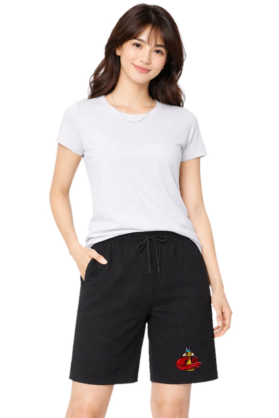 buy that trendz One Side Pockets Queen Coin Womens Knee Length Casual Shorts-picture-45
