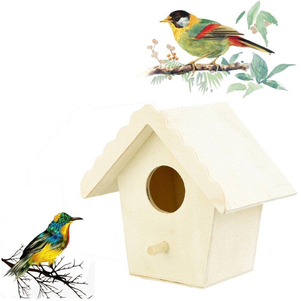 Sanfly Style3 Traditional Wooden Bird Hut Hanging Wild Bird House Bird Nesting Boxes For Birds Wooden Small Bird House For Tree Balcony