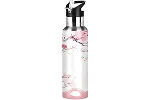 Qilmy Cherry Blossom Water Bottle: Tranquility in Every Sip