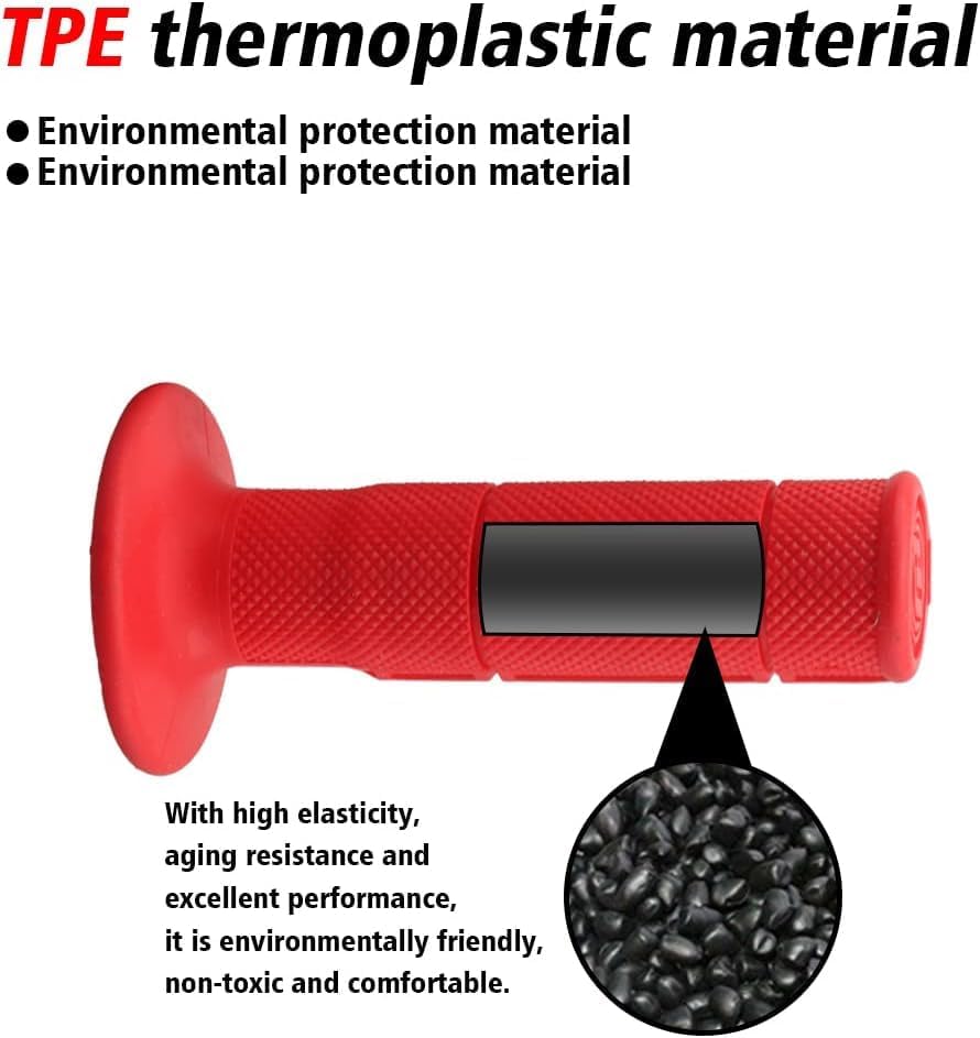 Miniatura 4 de NIBBI Empuñaduras de mango de motocicleta todoterreno agarre cómodo antideslizante duradero para manillar de acelerador de motocross