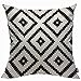 Mugod Housse de coussin noire et blanche en forme de losanges - Pour homme et femme - Décoration de maison, canapé, chaise, canapé - 45 x 45 cm