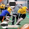 Flag Football Belts, Ajustable Flag for Flag Football, Teal and Orange Flags with Black Belt and Blue and Yellow Flags with White Belt Bundle 28 Players