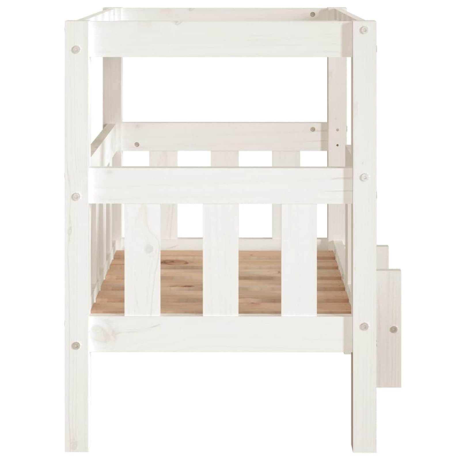 Lechnical Cuccia per Cani Bianco 65,5x43x70 cm in Legno Massello di Pino,Cuccia per Cani,Cuccia per Cani da Interno,Letto per Cani,Cuccia Letto