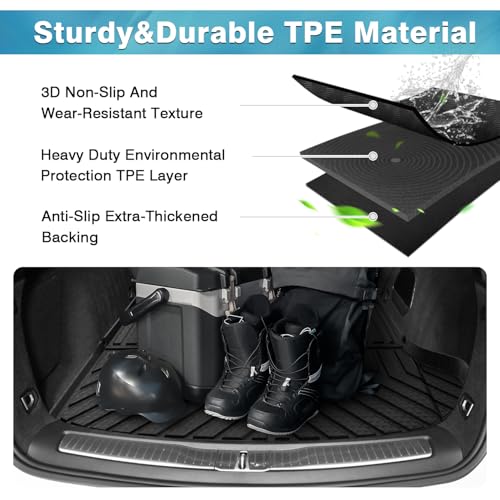 Image of Mixsuper Custom Fit Cargo Liner for New Jeep Grand Cherokee 2026 2025-2022, Only for 5 Seats, All Weather Cargo Mat Rear Trunk Liner Black