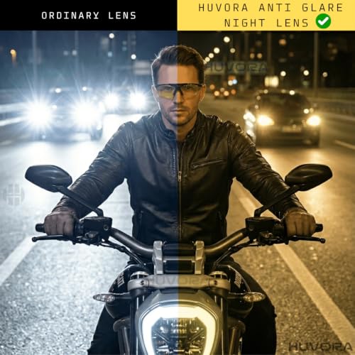 Image of Flip Up Sports Sunglasses for Men - Stylish Myopia Frame UV400 Protection Wraparound Mirrored Anti Glare Goggles - Lightweight Branded Glasses for Cycling, Cricket, Night Driving, Riding