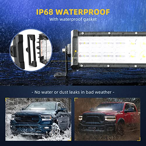 Image of DWVO 32 Inch LED Light Bar w /10ft Wiring Harness Spot & Flood Combo Beam
