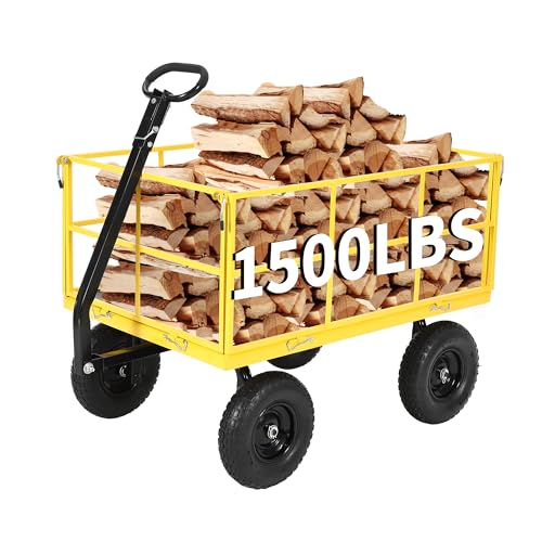 Garvee 1500 LB Garden Wagon Cart with 13 in All Terrain Tire