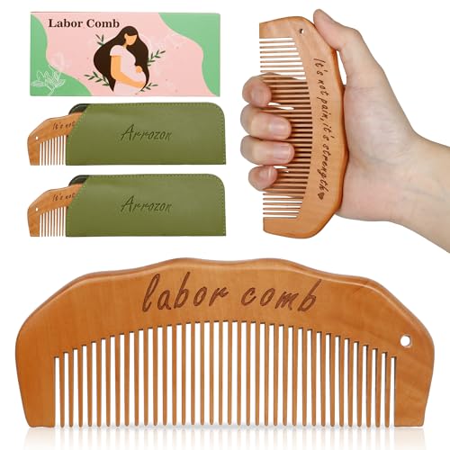 Image of Arrozon 2 Pack Labor Comb Pregnancy Must Haves Labor and Delivery Essentials Birthing Comb Hospital Bag Essentials Pregnant Gifts