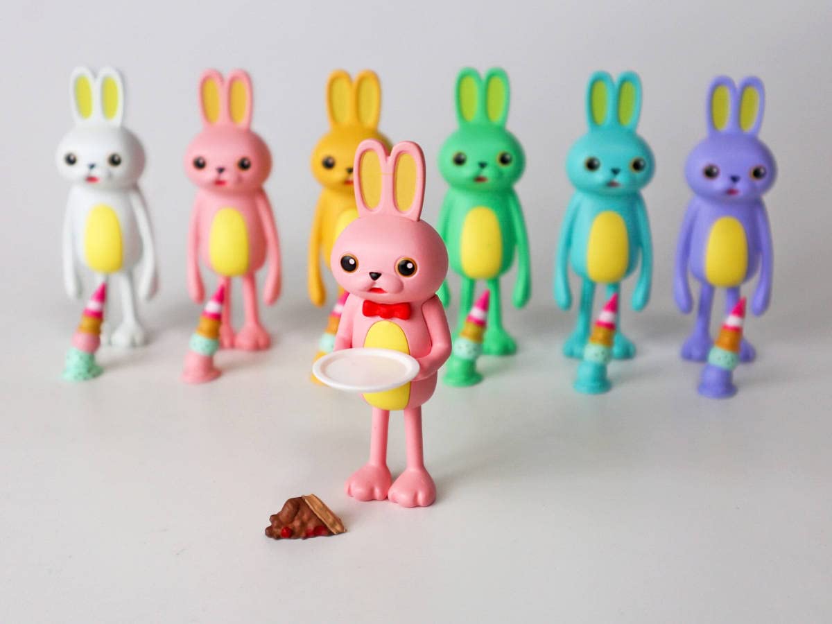 ウサギっぽいフィギュア（ソフビ？）セット ウサギ型UMAオガクズのソフビフィギュア