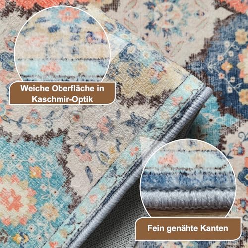 WTHYGB Teppich Läufer Flur, Küchenläufer 80x150cm rutschfest Waschbar – Ansicht 3