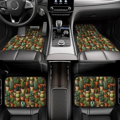 Alfombrillas de coche para evitar desgaste de talón con diseño de cactus 6