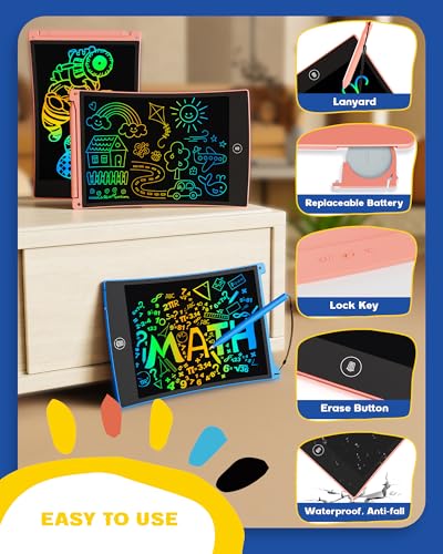 Image of bravokids Toys Gifts for 3-6 Years Old Girls Boys, 3 Pack LCD Writing Tablet with 6 Stylus, 8.5 inch Colorful Doodle Board Drawing Pad for Age 3 4 5 6 7 8 Years Old Kids