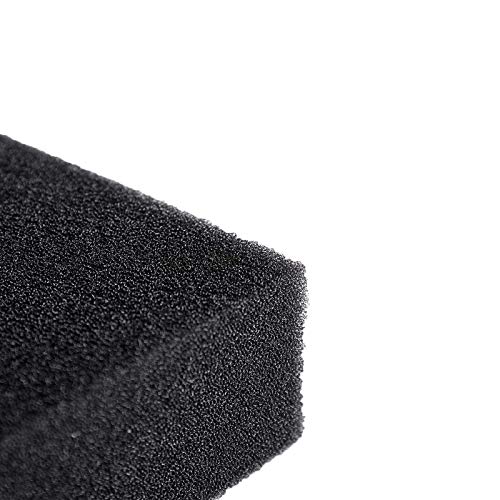 Image of AQUANEAT Aquarium Filter Sponge Open Cell Foam Sheet Bio Sponge Filter Media Pad HMF Fish Tank Sump Divider (11 inch Lx 10.25 inch W x 2 inch H, Black) (Pack of 3)