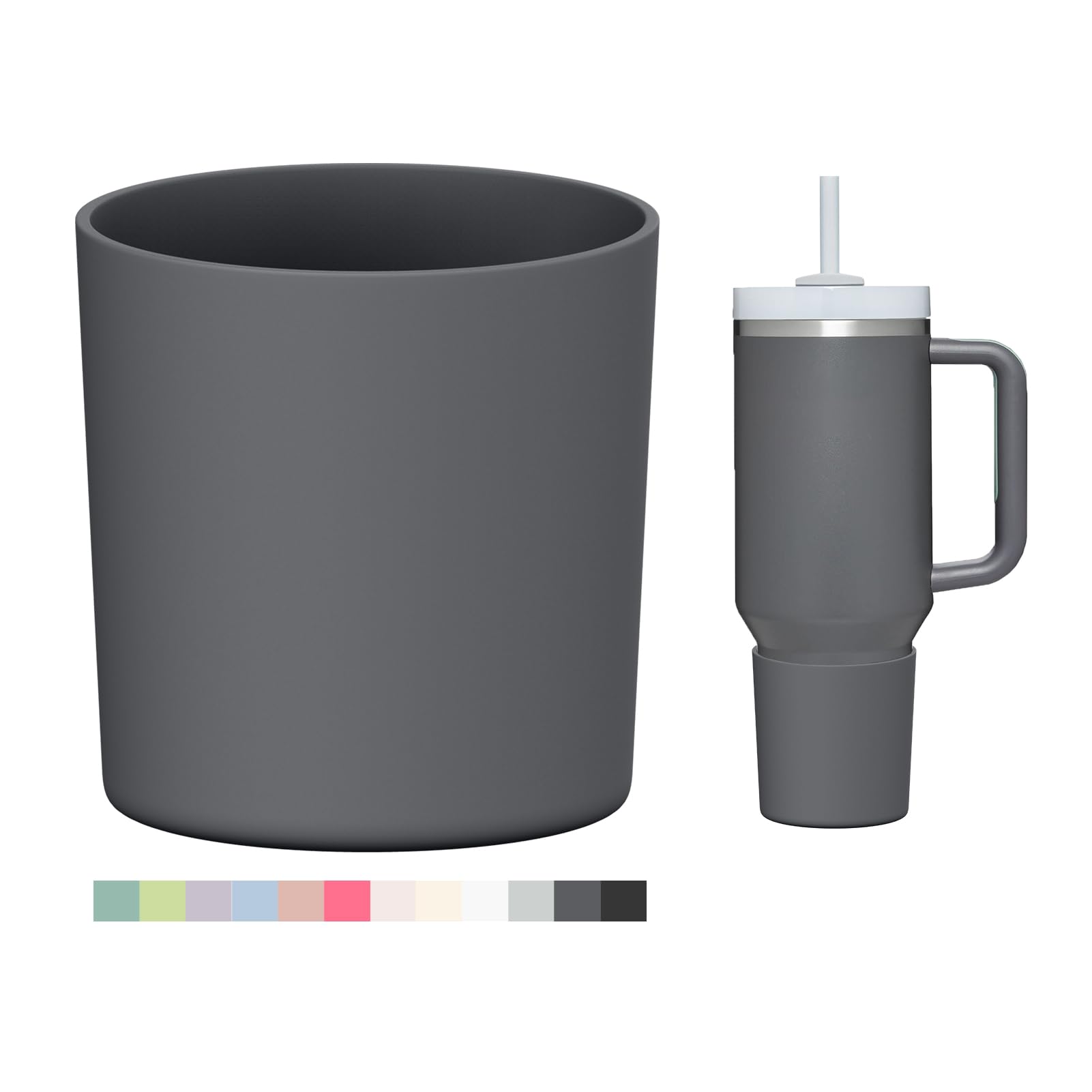 WUQID Higher Silicone Boot Compatible with Stanley Quencher H2.0 & IceFlow Flip & ProTour 40oz 30oz 20oz 14oz, Fit Same Diameter 14oz 20oz 30oz 40oz