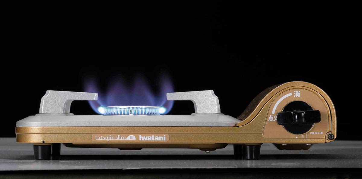 Iwatani Portable Gas Stove, Slim Butane Cooker for Outdoor Camping and