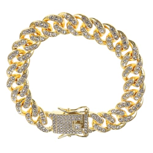 ifundom Fashionable Dog Chain Stylish Decorative Neck Chain for Pets Durable Alloy Material with Polished Surface for Parties Special Occasions Easy to Identify