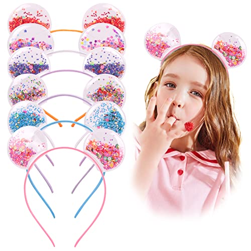 Fishdown-6Pcs-Bear-Ear-Headbands-for-Kids-Girls-Baby-Girl-Sequin-Hairbows-Headband-with-Glitter-Party-Decoration-Hair-Hoop