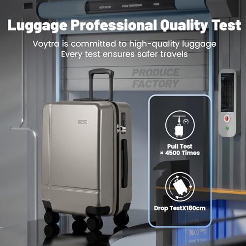 Image of 2 Piece Carry on Luggage Set, 14 in 20 in Hard Shell Suitcase with TSA Lock, 360 Silent Spinner Wheels, Durable & Stylish Travel Luggage for Men & Women, Premium Gold
