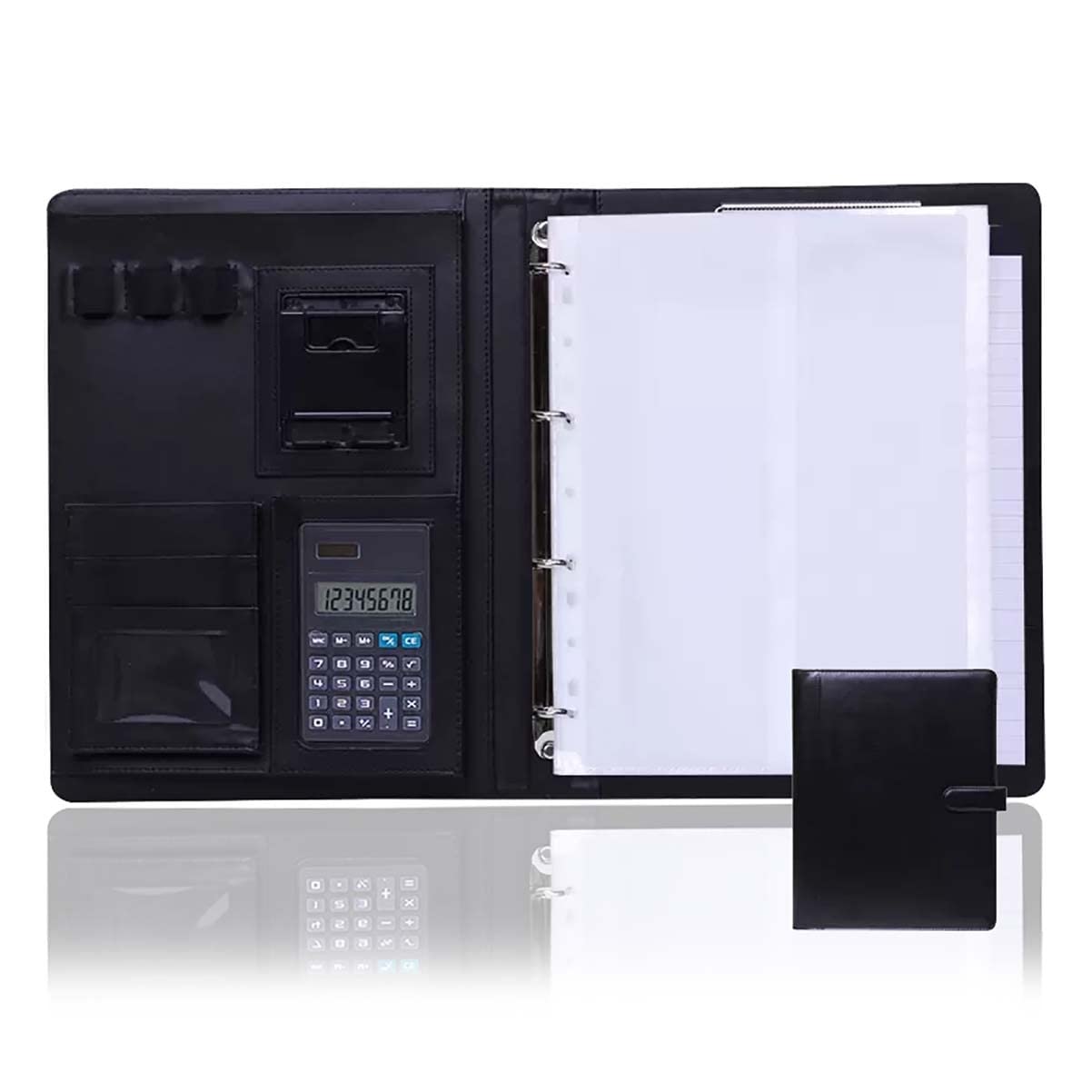 Schreibmappe A4 Klemmbrettmappe Padfolio A4 Vegan PU Leder Portfolio Business Notebook Organizer Für Lebenslauf Padfolio Für Männer Frauen W Notizblock Kompatibel