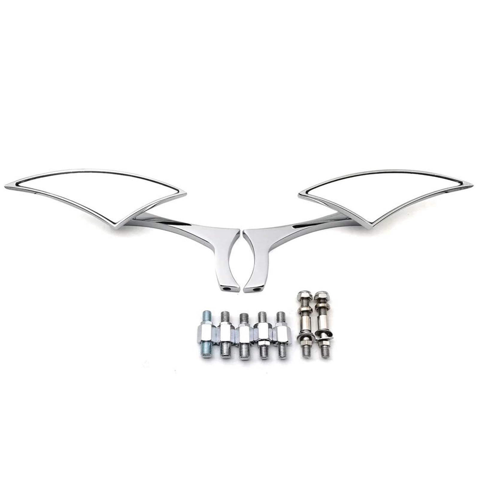 Rétroviseurs chromés dyna sportster anti vibration et clairs