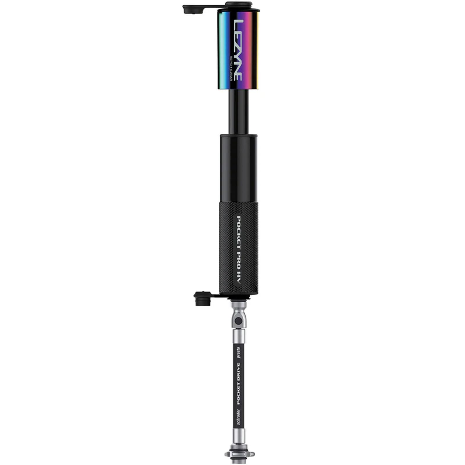 LEZYNE Pocket Drive Minifietspomp - Hoge Druk 90 PSI, Presta & Schrader, Compact Aluminium