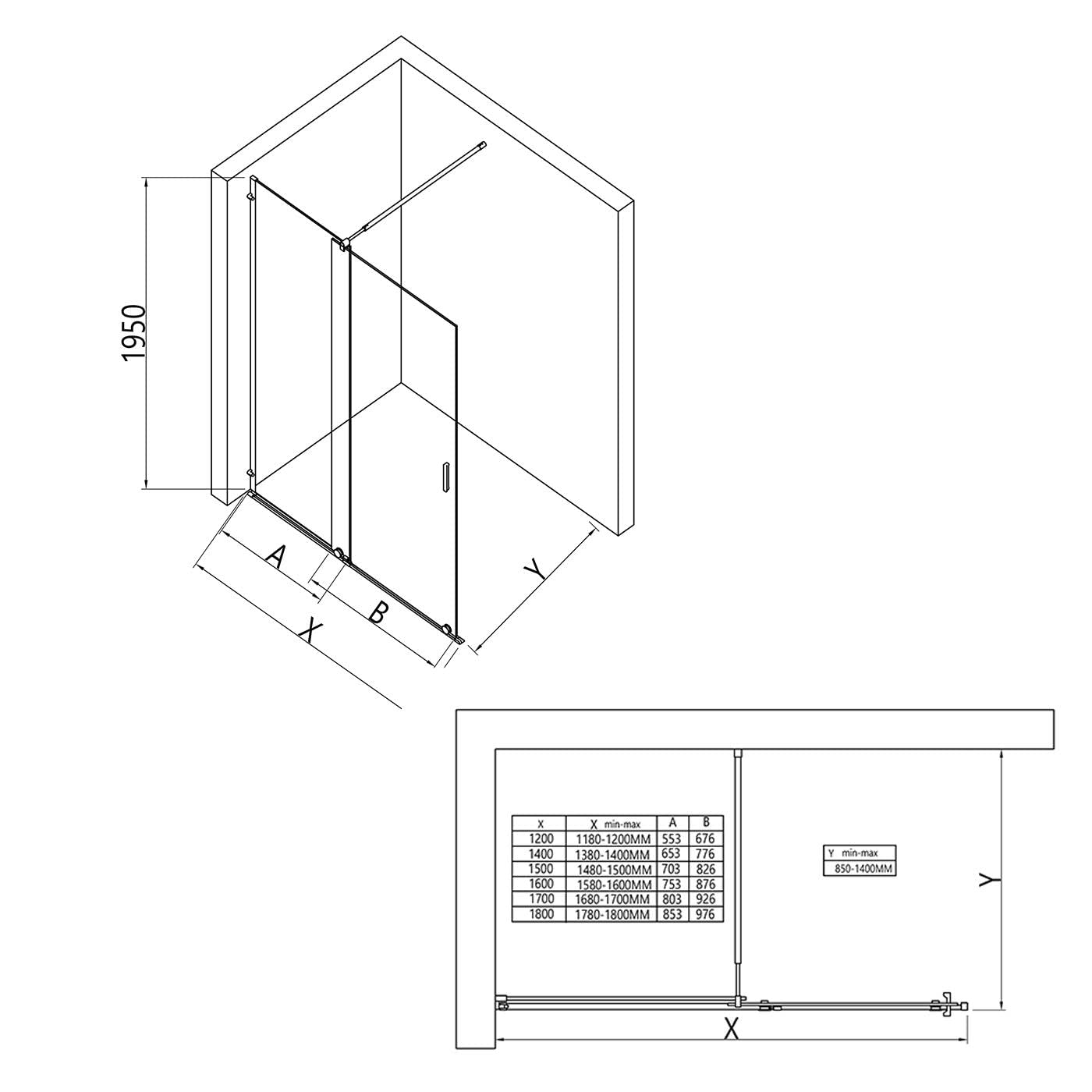 BERNSTEIN kabina prysznicowa z drzwiami przesuwnymi 120cm NT101 przezroczyste szkło 8mm ESG szkło bezpieczne Nano powłoka kabina prysznicowa ekran prysznicowy przegroda prysznicowa prawdziwy