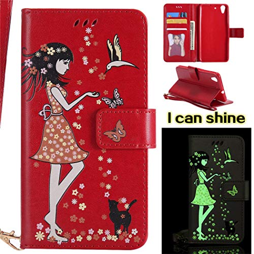 ShuiSu - Funda con tapa para Huawei Y6 II 2 2016, diseño de chica hermosa, luminosa, piel sintética, suave, cierre magnético, con función atril y tarjetero