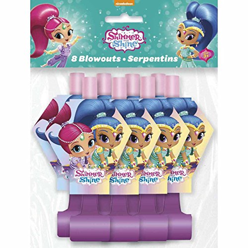 Unique Shimmer and Shine Party Blowouts - 2.68' X 5.25', 8 Pcs
