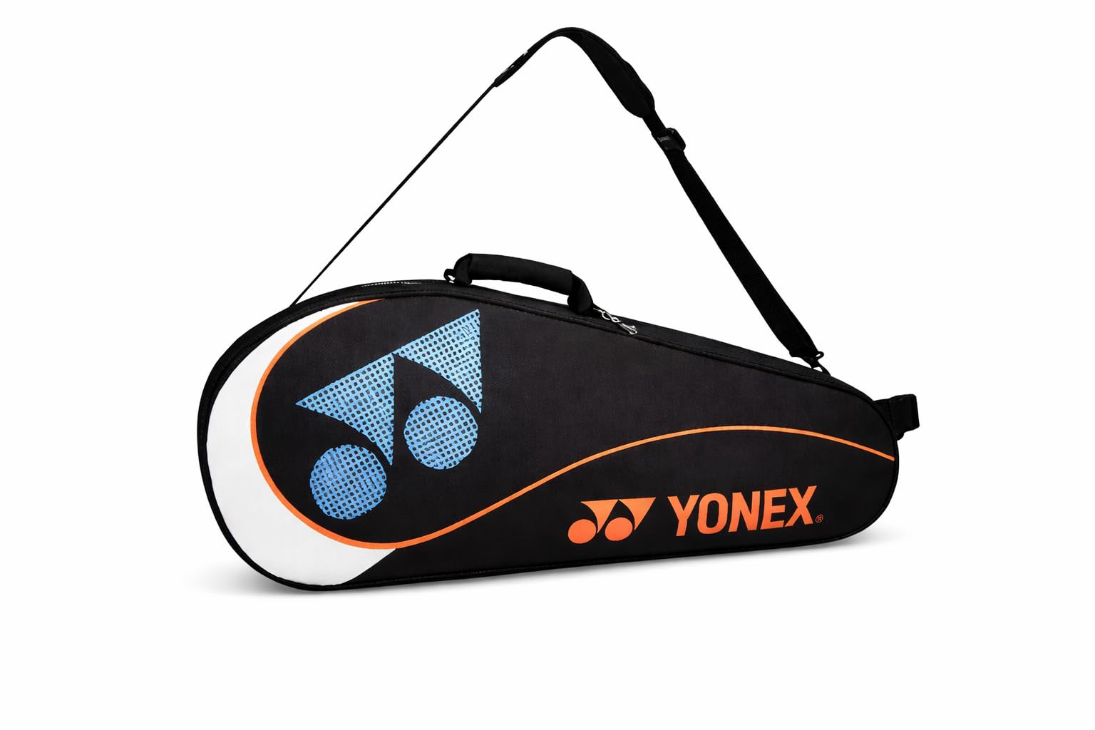 YONEX Sac pour raquettes de badminton, capacité de 3 à 6 raquettes, compartiment à chaussures séparé, bandoulière réglable, imperméable.