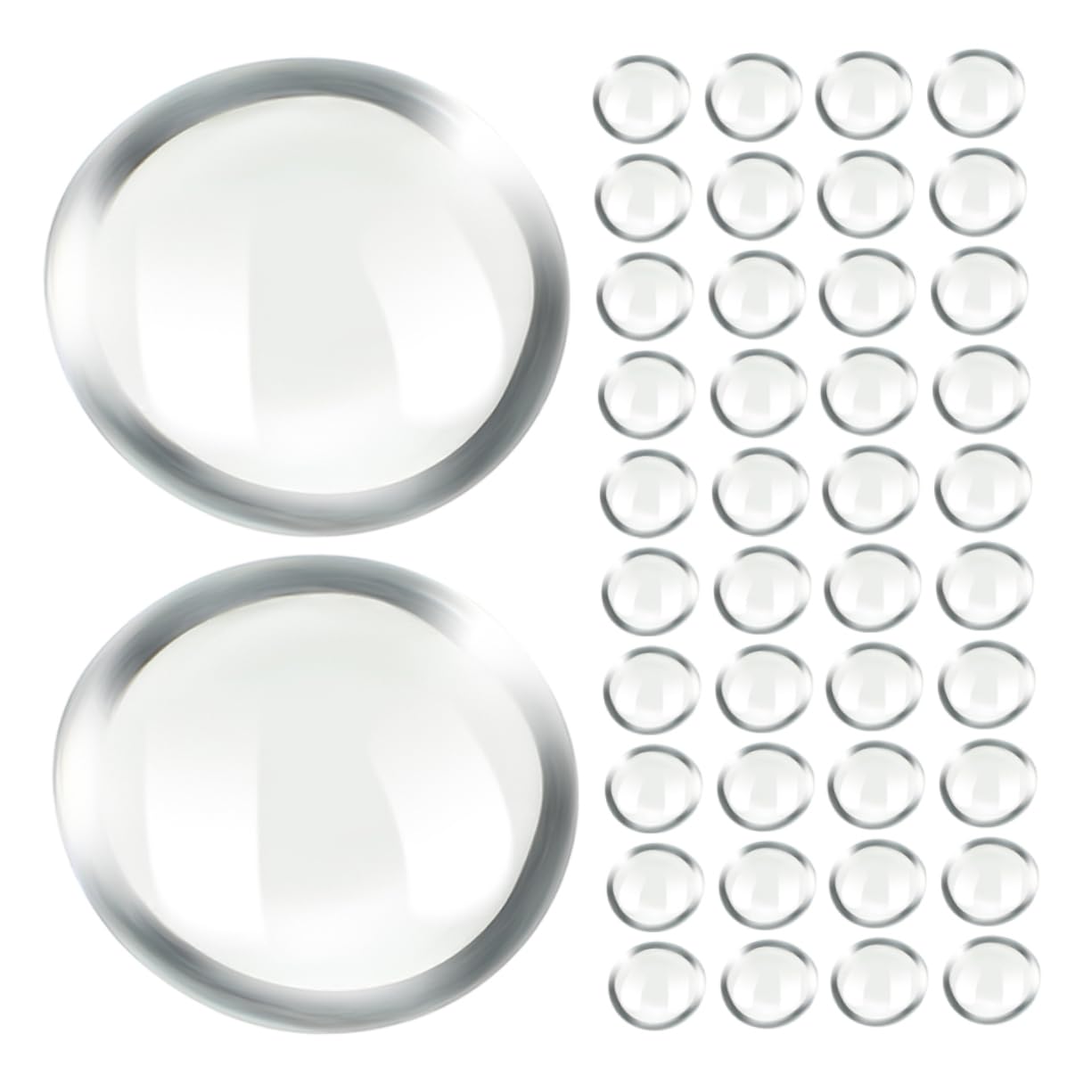 Beatifufu 200pcs Glass Flat Beads Small Glass Pebbles Fish Tank Landscaping Decor Beads Stone Stones Decor Stone Fish Tank Landscape Decors Aquarium Landscape Decorations Transparent